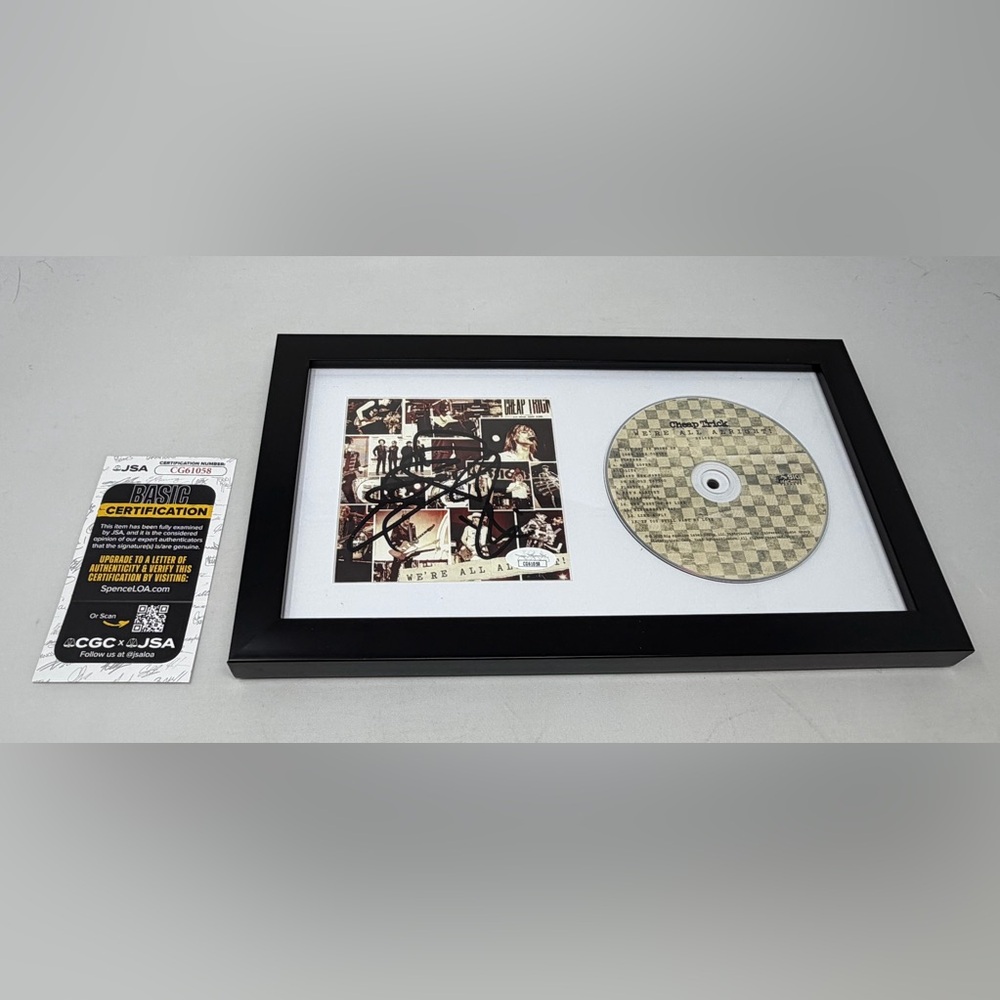 Cheap Trick signed We’re All Alright‎ CD Cover Framed JSA COA